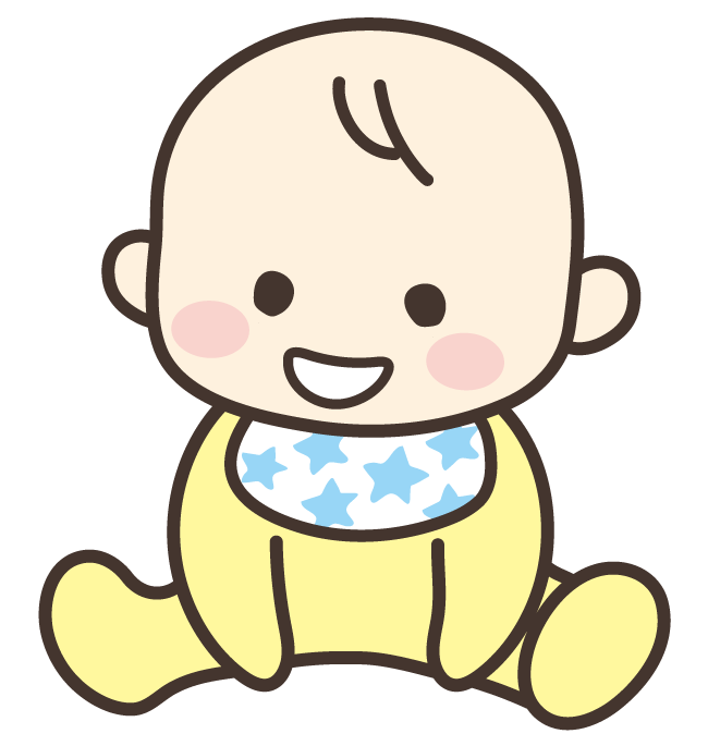 i000645_baby_smile/可愛い赤ちゃんが微笑んでいるイラスト